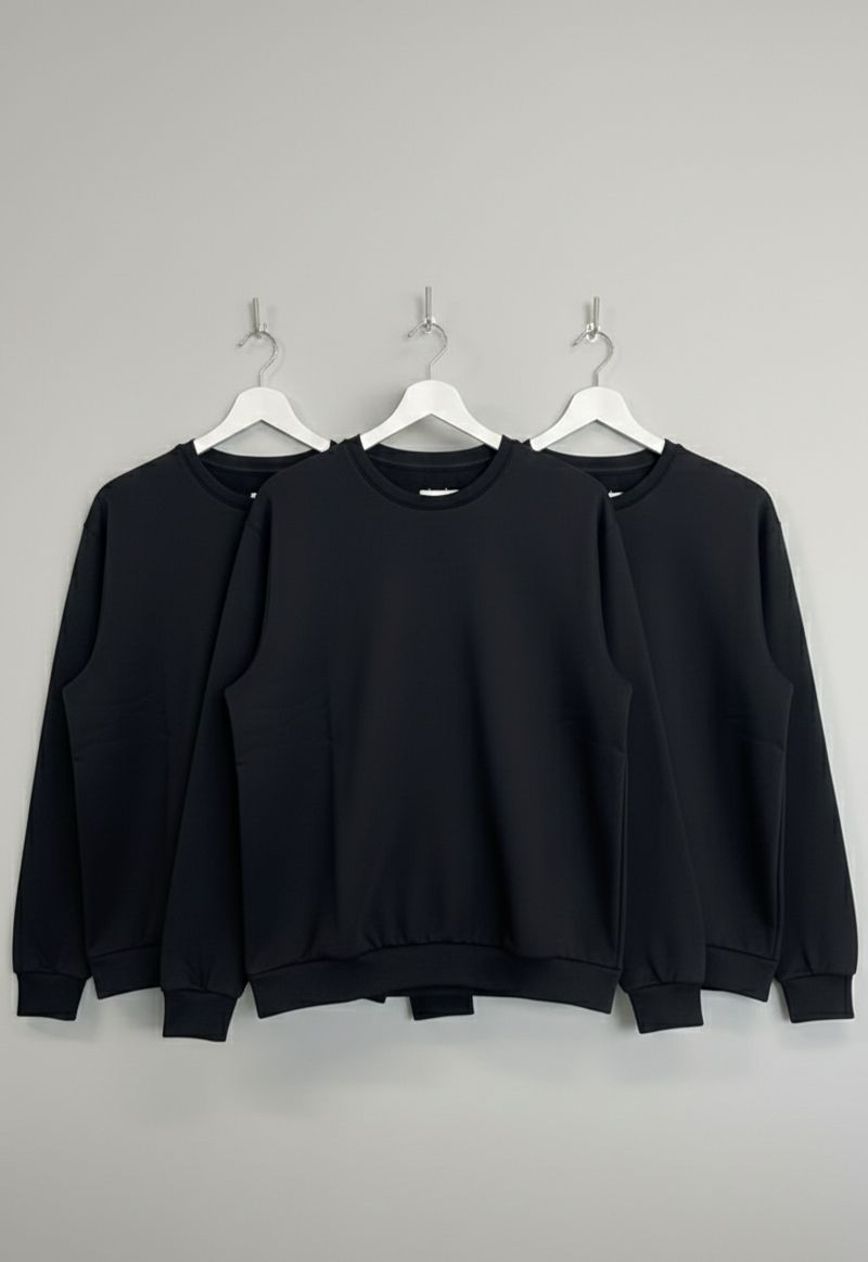 3'LÜ PAKET SİYAH SWEATSHIRT